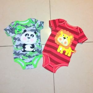 2 Toddler Animal Onesies
